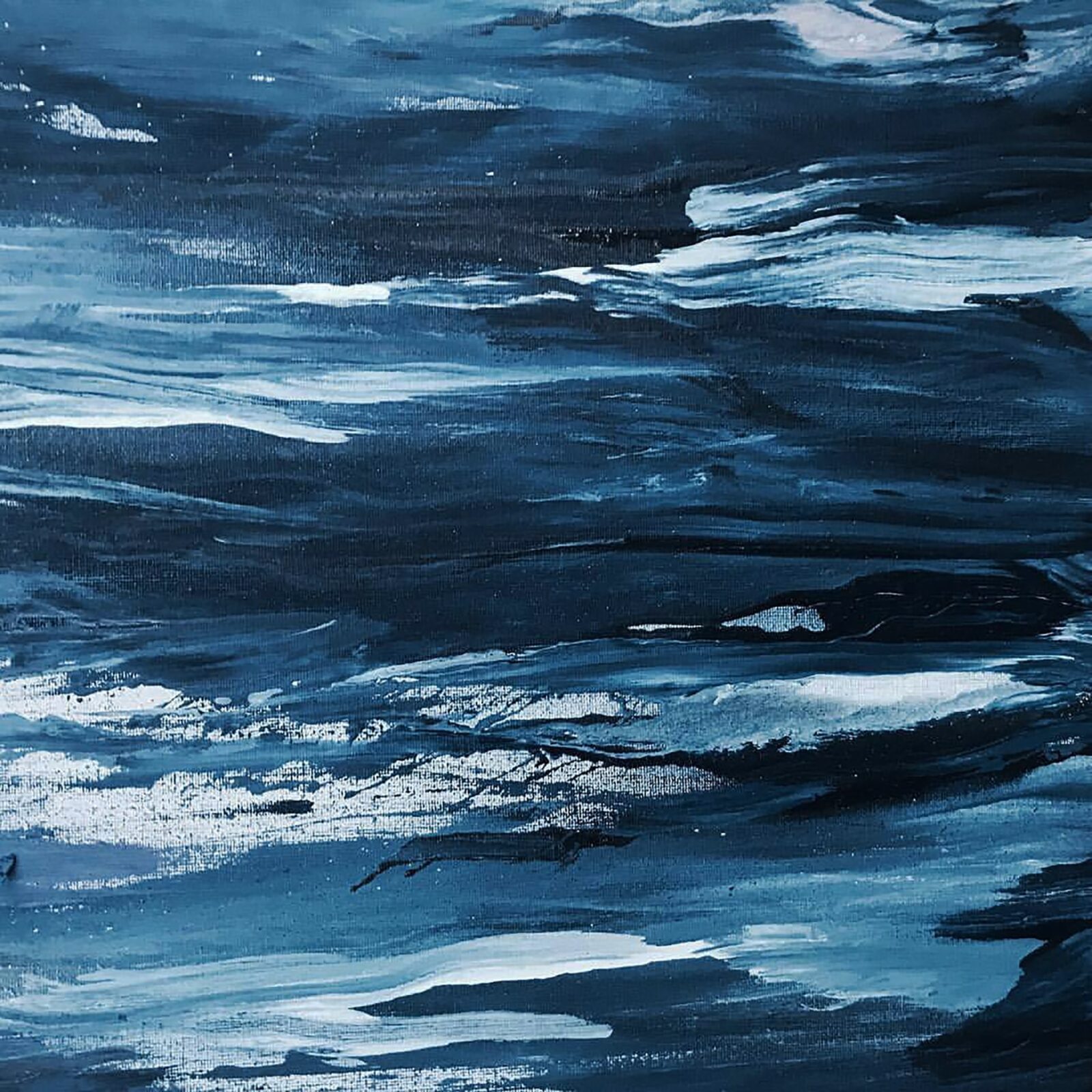 Shades of Blue Oil Painting